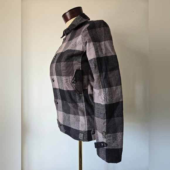 G STAR RAW Grey And Black Plaid Fitted Cotton Jacket. Size XS - Picture 6 of 16